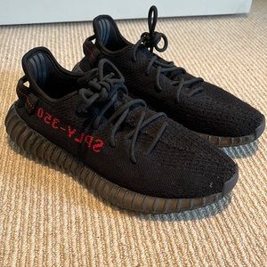 Yeezy Black and Red Sneakers